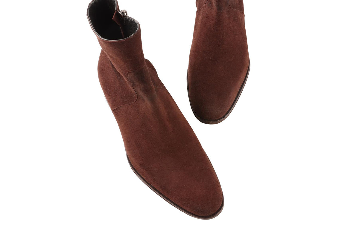 MR.HARE BROWN MEN'S SUEDE ANKLE BOOTS EU 42.5 UK 9.5 US 12.5