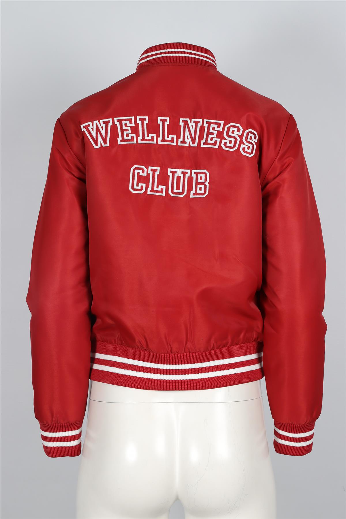 SPORTY & RICH RED SHELL BOMBER JACKET SMALL