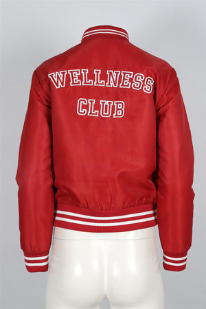 SPORTY & RICH RED SHELL BOMBER JACKET SMALL