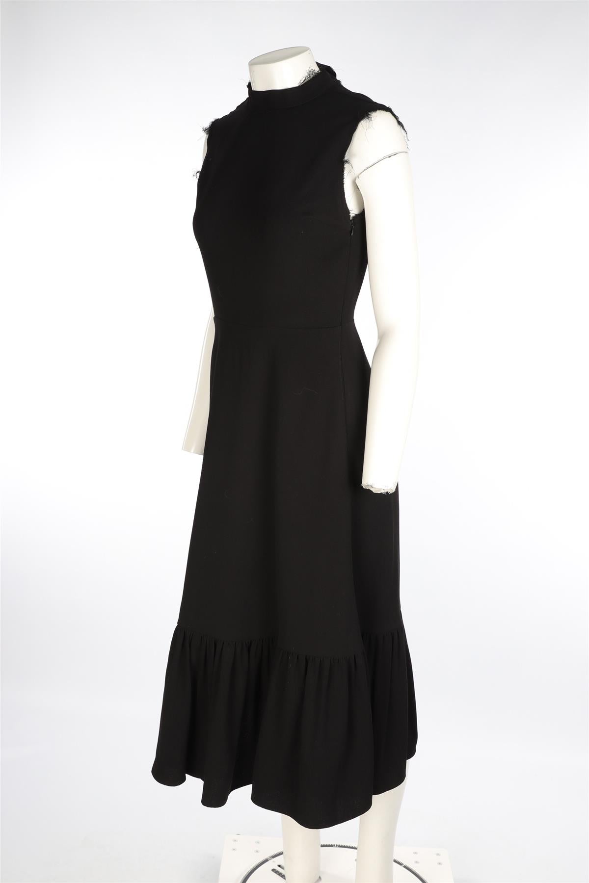 REJINA PYO BLACK WOVEN MAXI DRESS UK 10
