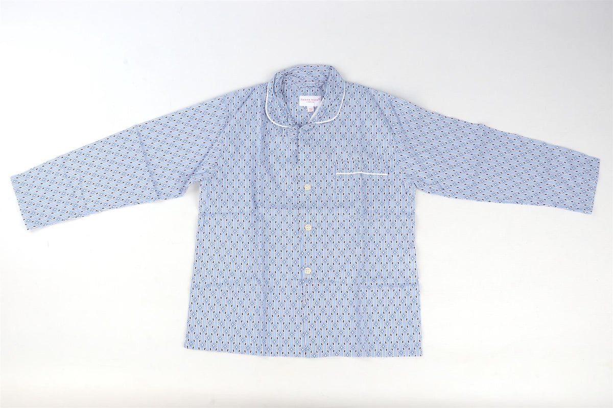 DEREK ROSE BLUE KIDS BOYS PYJAMA SET 7-8 YEARS