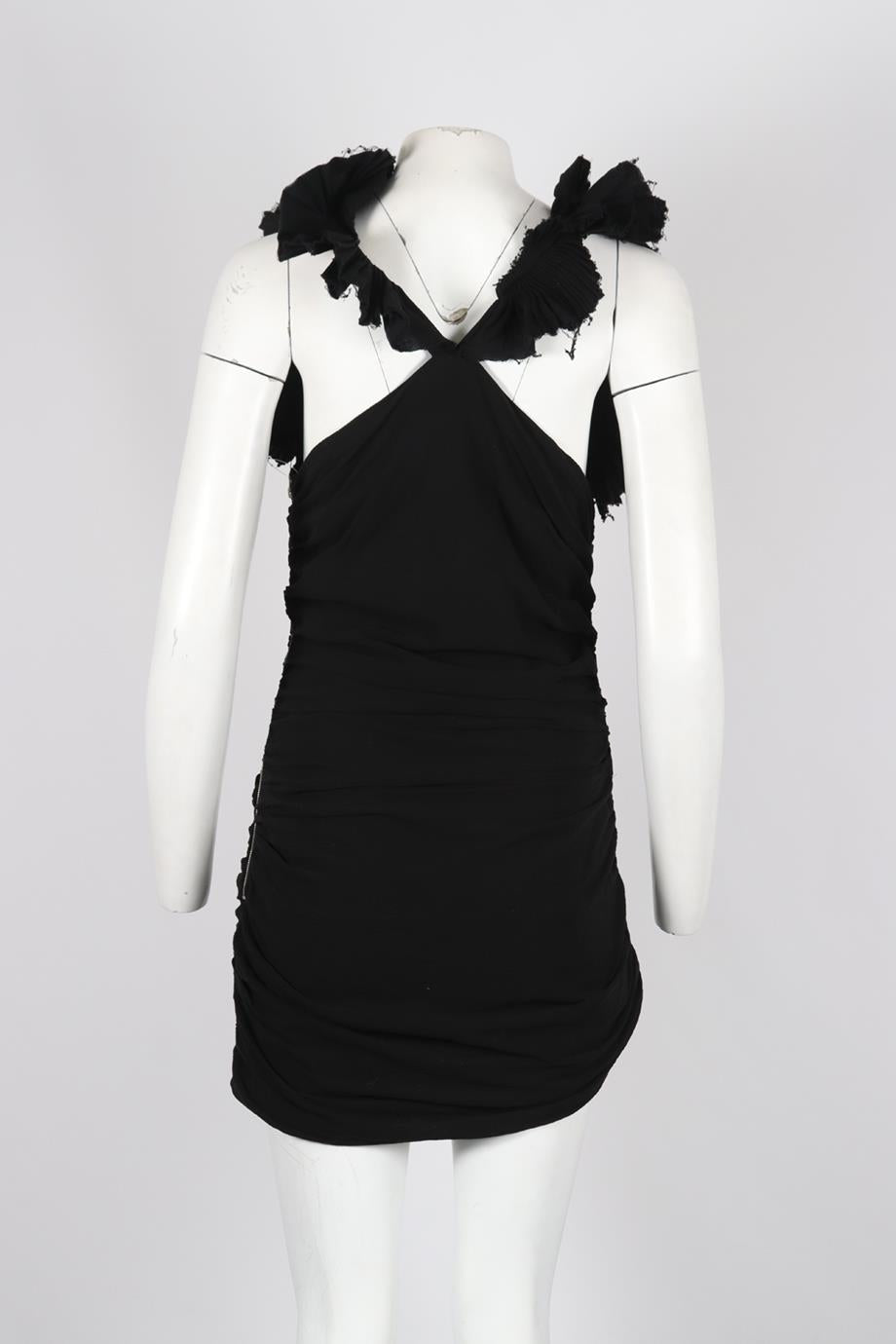 ISABEL MARANT RUCHED COTTON MINI DRESS FR 40 UK 12