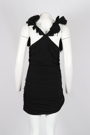 ISABEL MARANT RUCHED COTTON MINI DRESS FR 40 UK 12
