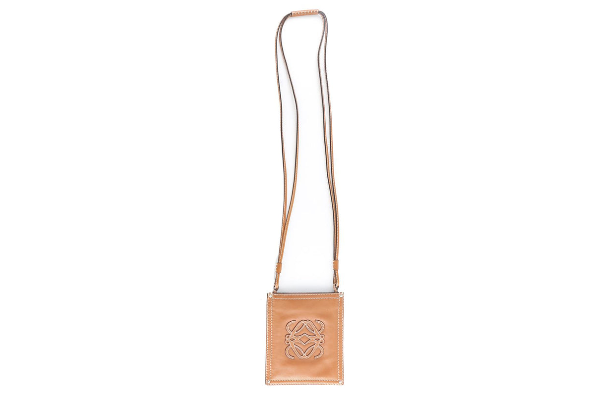 LOEWE BROWN ANAGRAM LEATHER CROSSBODY BAG