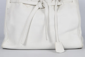 BAMFORD WHITE LEATHER TOTE BAG