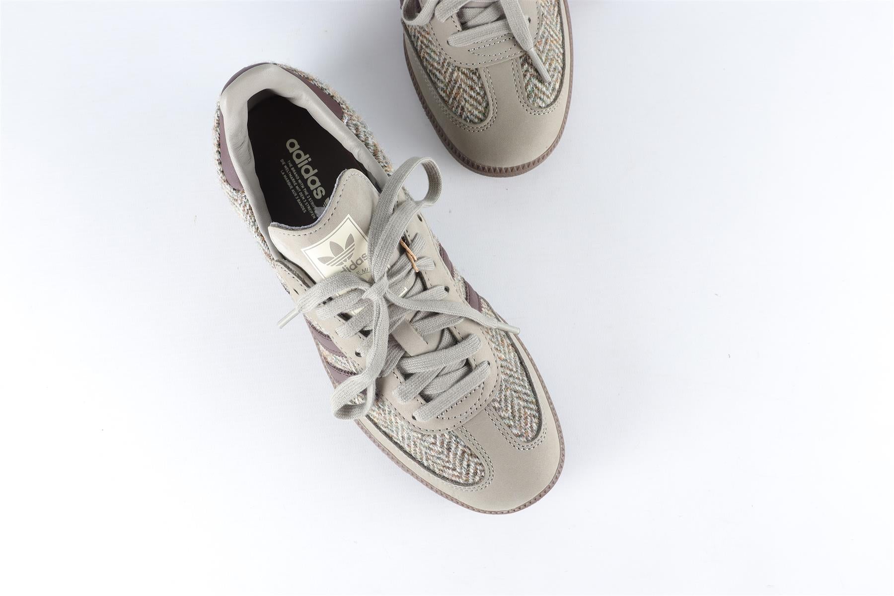 ADIDAS TAUPE SAMBA TWEED PACK WONDER BEIGE SNEAKERS EU 38.5 UK 5.5 US 8.5