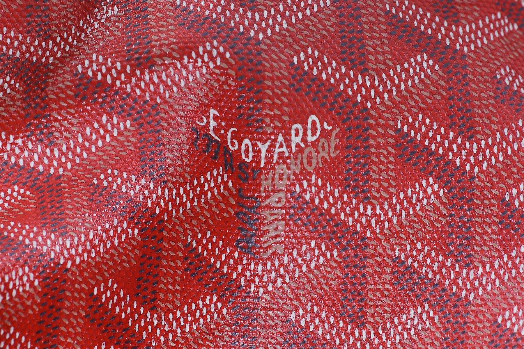 GOYARD RED 2011 SAINT LOUIS PM CANVAS TOTE BAG