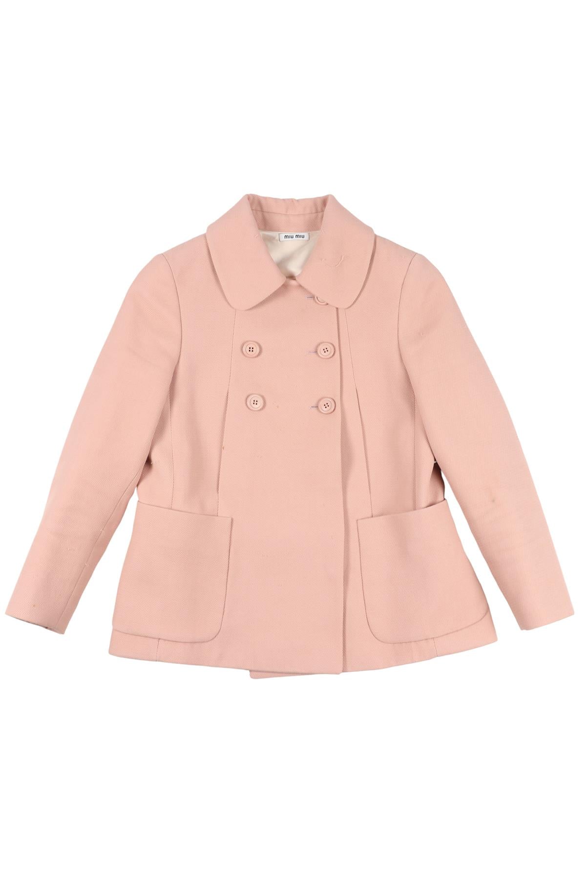 MIU MIU PINK COTTON JACKET IT 36 UK 4