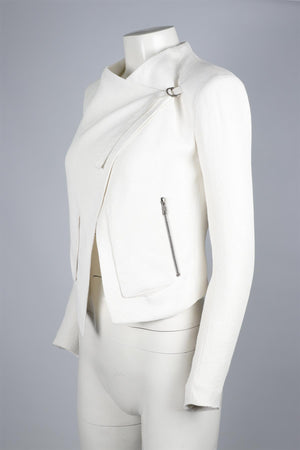 HELMUT LANG WHITE WOVEN JACKET UK 6