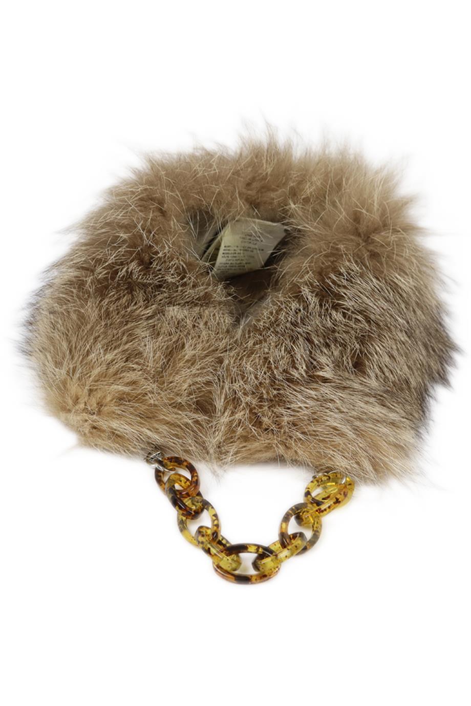 S MAX MARA FOX FUR AND SILK COLLAR