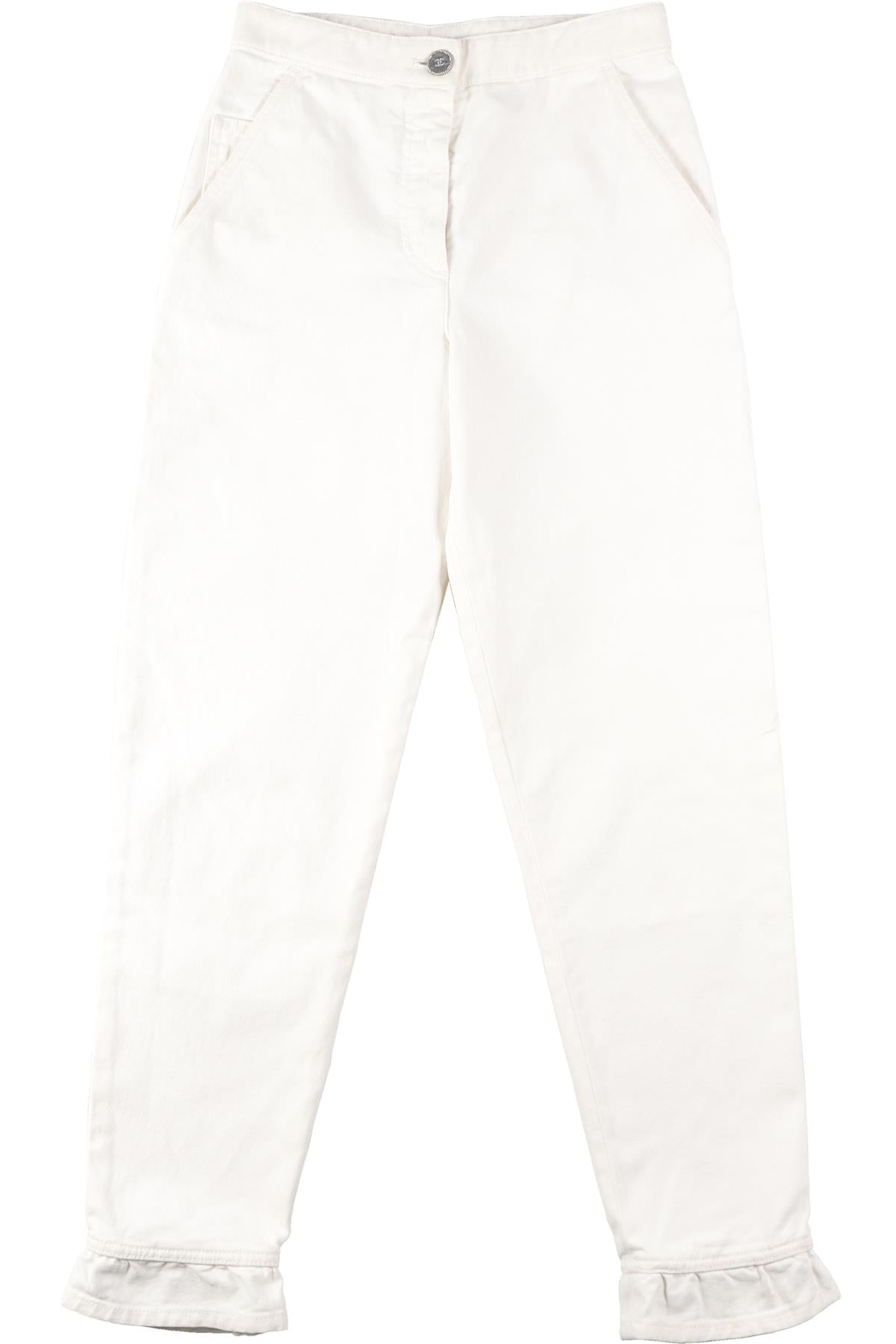 CHANEL WHITE 2022 HIGH RISE TAPERED JEANS FR 36 UK 8