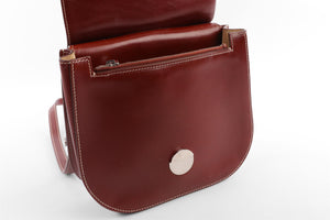 THE ROW BROWN HUNTING 9 LEATHER SHOULDER BAG