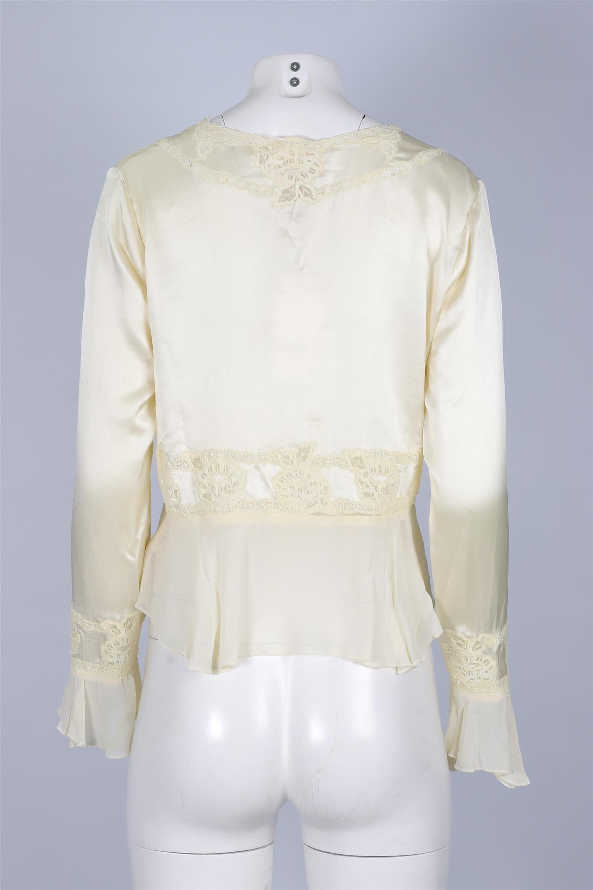 LOVESHACKFANCY YELLOW SILK TOP SMALL