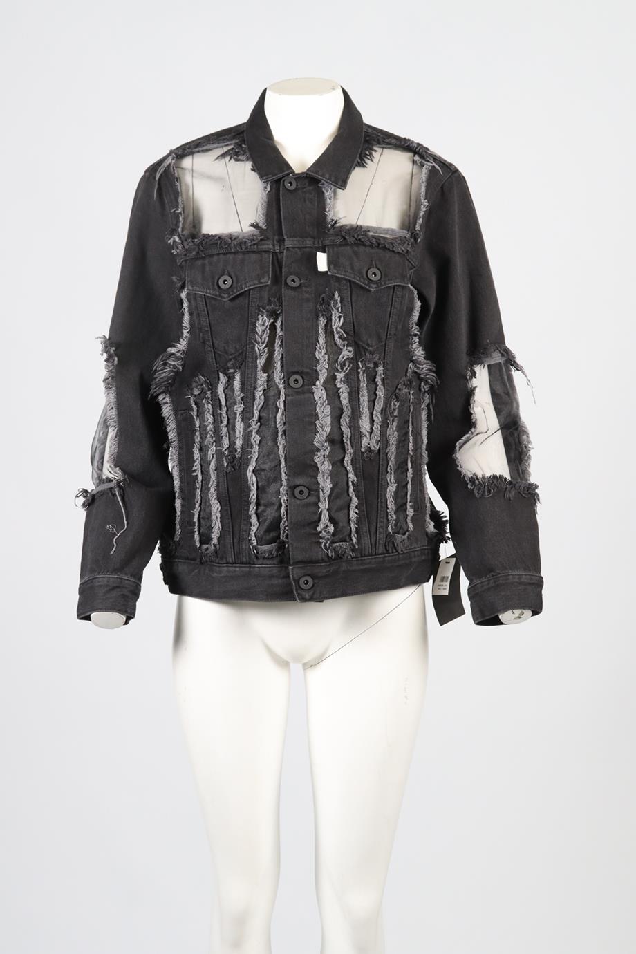 OFF-WHITE C/O VIRGIL ABLOH TULL AND DENIM JACKET XSMALL