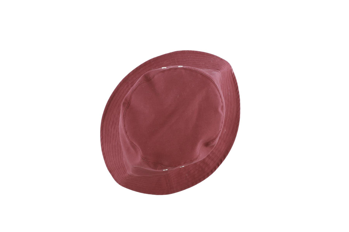CHRISTIAN DIOR BURGUNDY TEDDY-D COTTON BUCKET HAT 57CM