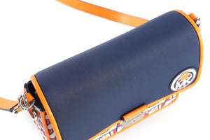 MICHAEL KORS + ELLESSE ORANGE BRADSHAW CANVAS SHOULDER BAG