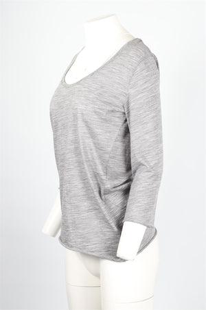 RAEY GREY WOOL TOP UK 10