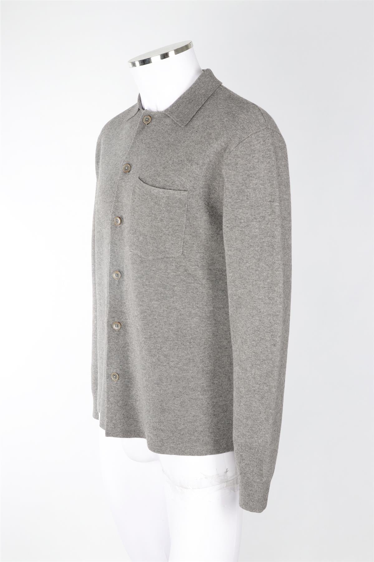 SIRPLUS GREY MEN'S WOOL CARDIGAN SMALL