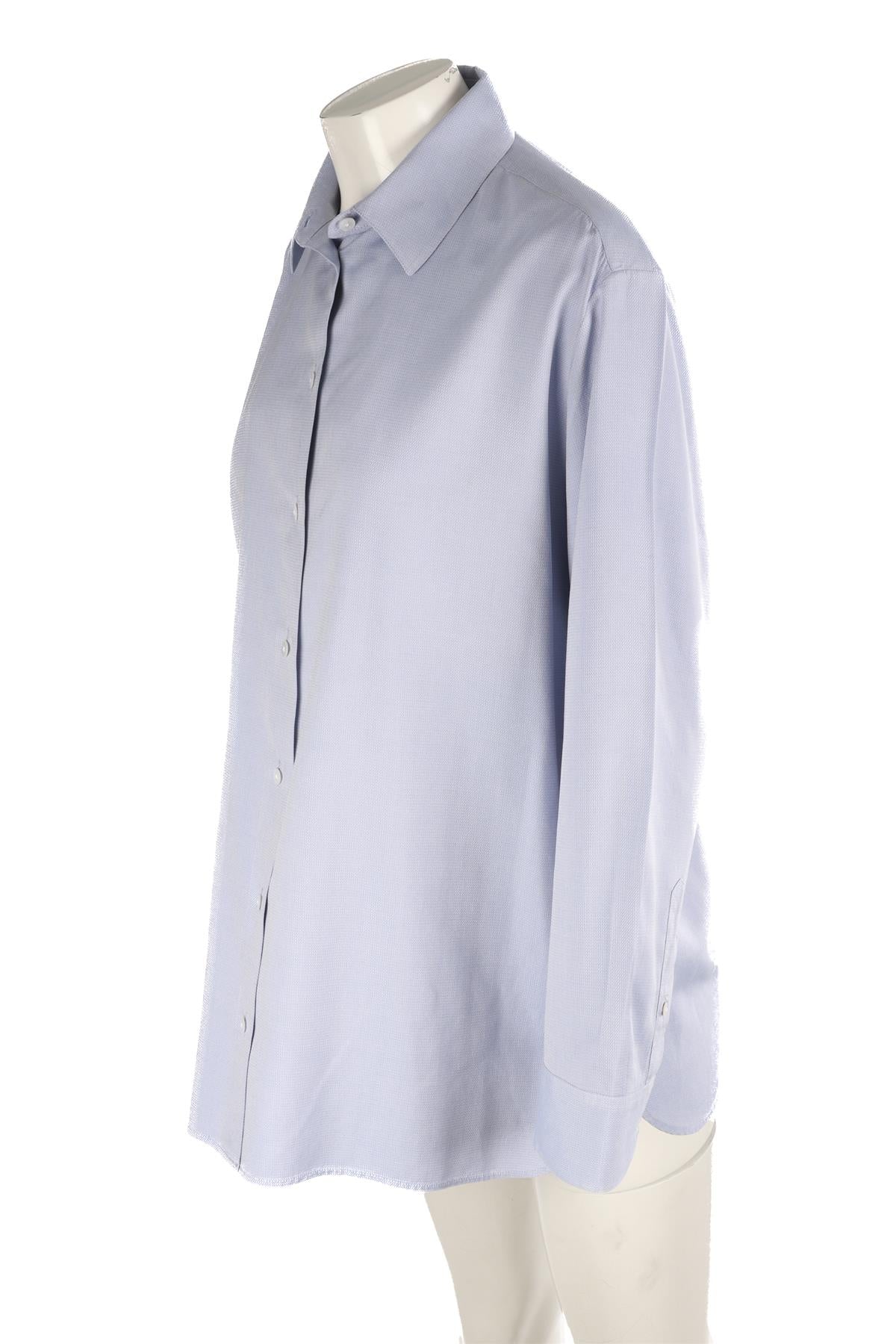 THE ROW BLUE SILK SHIRT US 6 UK 10