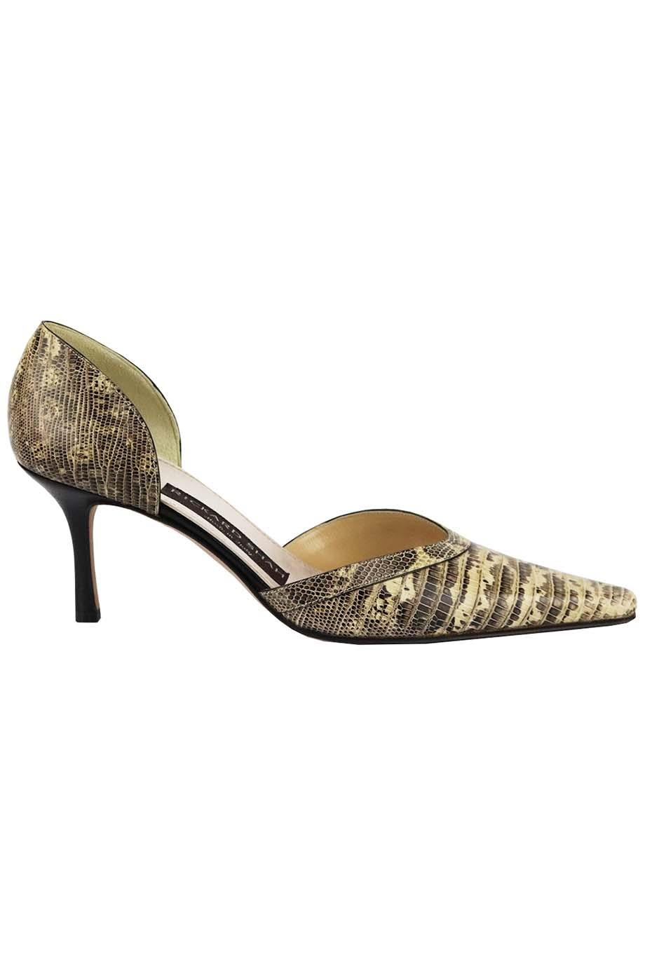 RICKARD SHAH D'ORSAY LIZARD PUMPS EU 38 UK 5 US 8