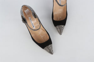 MANOLO BLAHNIK BLACK SUEDE PUMPS EU 37.5 UK 4.5 US 7.5