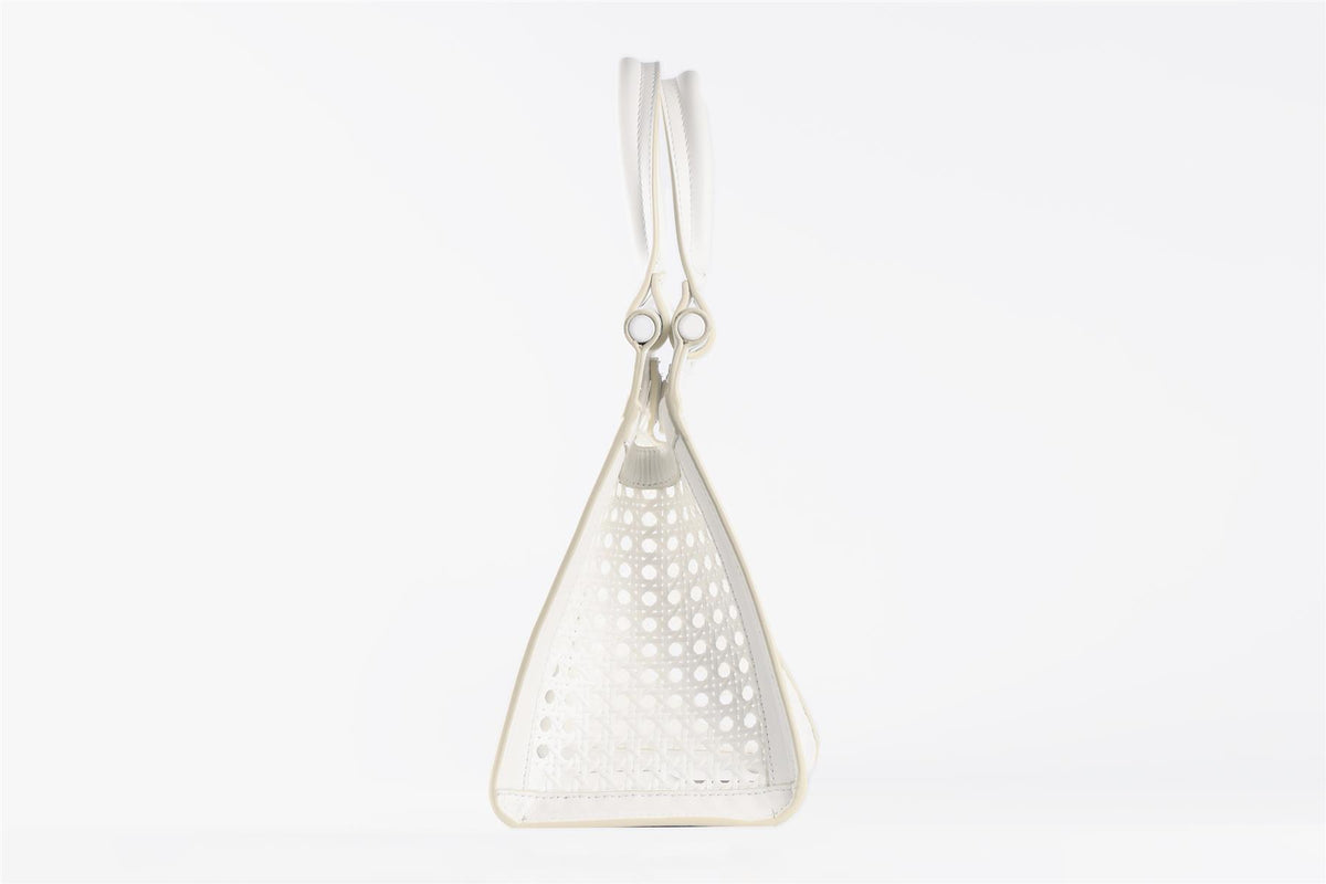 BLINQ WHITE LEATHER HANDBAG