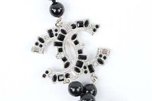 CHANEL BLACK 2016 CC PEARL NECKLACE