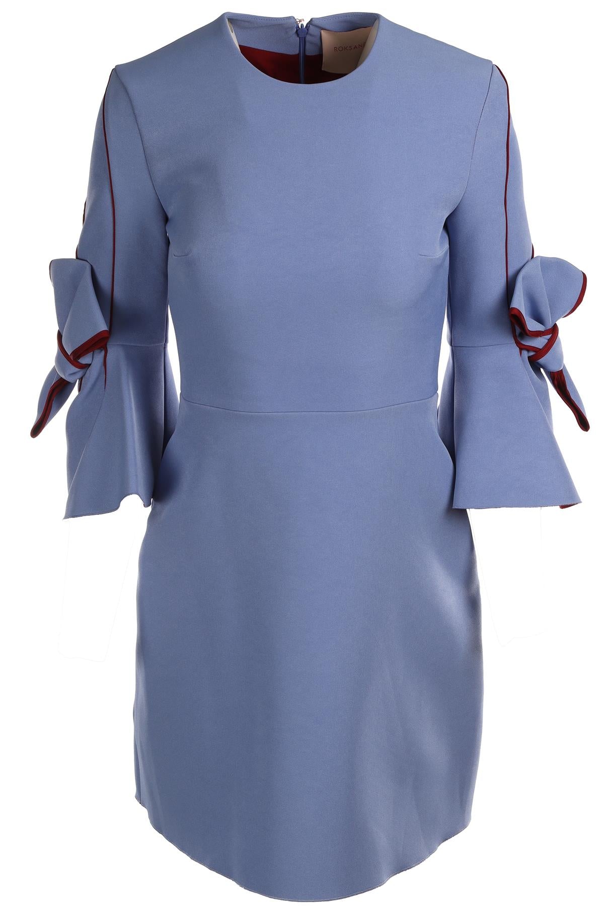 ROKSANDA BLUE CREPE MIDI DRESS UK 6