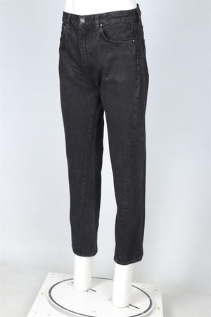 TOTEME BLACK HIGH RISE STRAIGHT LEG JEANS W29 UK 10-12