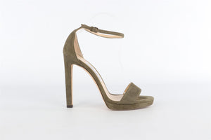 JIMMY CHOO GREEN SUEDE SANDALS EU 38 UK 5 US 8