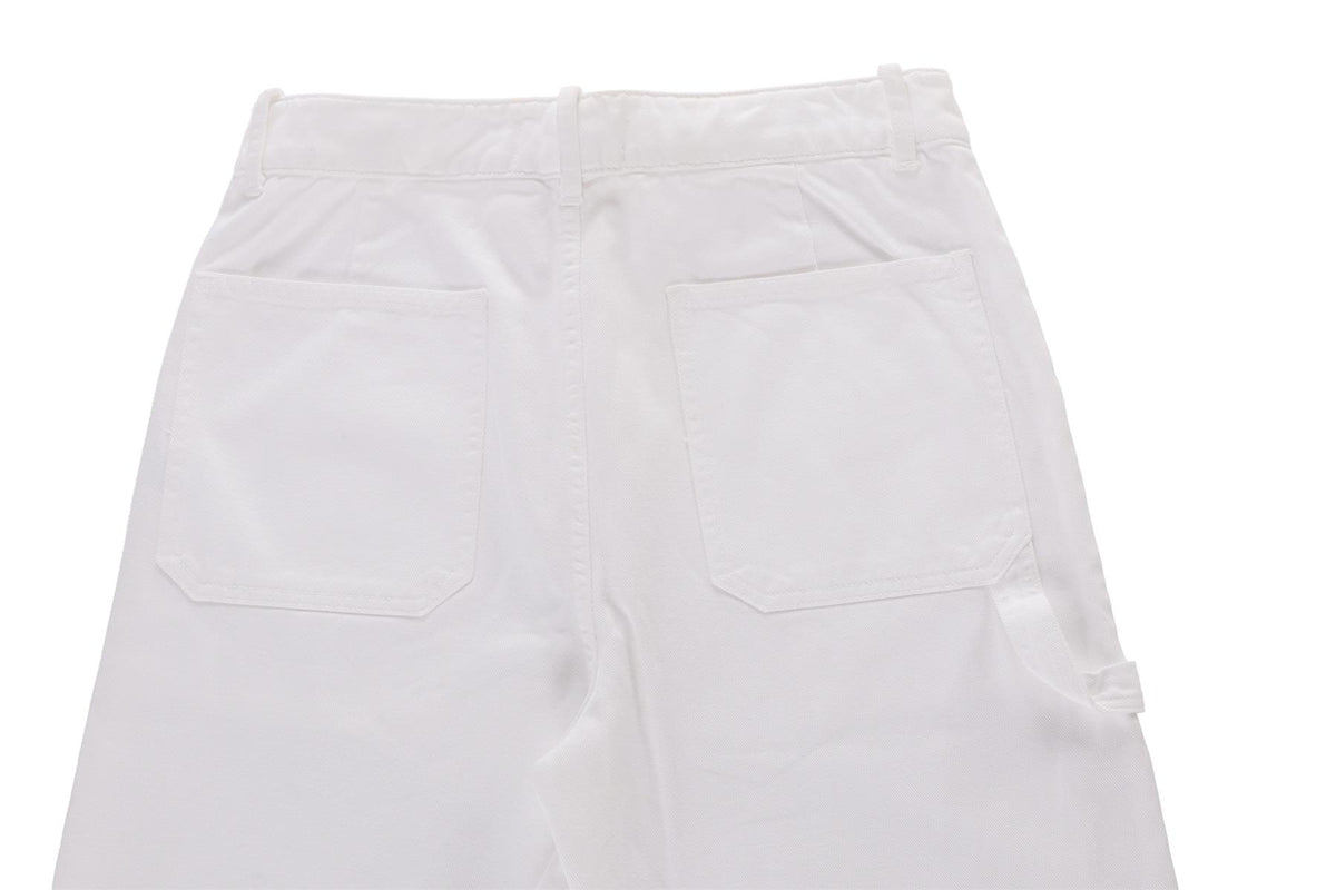 NILI LOTAN WHITE COTTON WIDE LEG PANTS US 2 UK 6