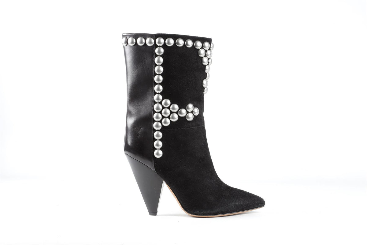 ISABEL MARANT BLACK SUEDE ANKLE BOOTS EU 39 UK 6 US 9