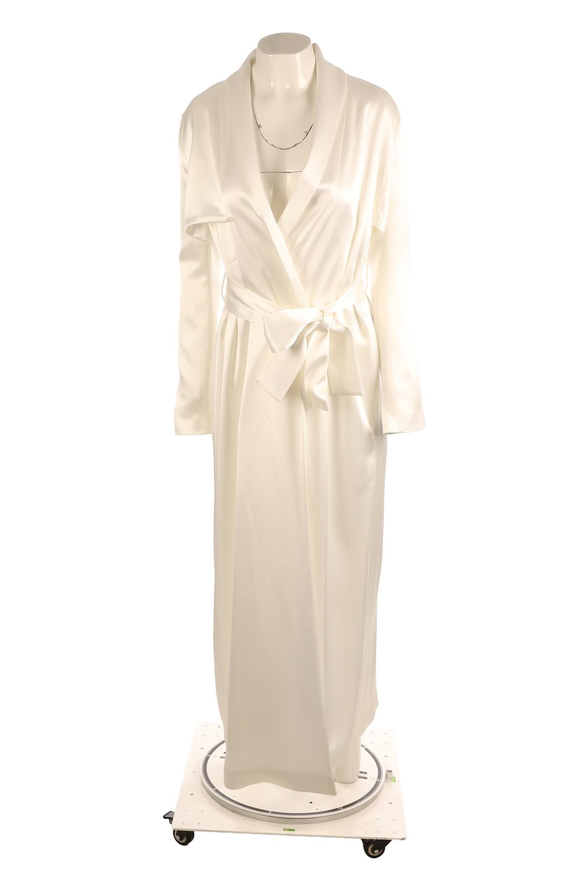 GALVAN LONDON IVORY SATIN COAT SMALL