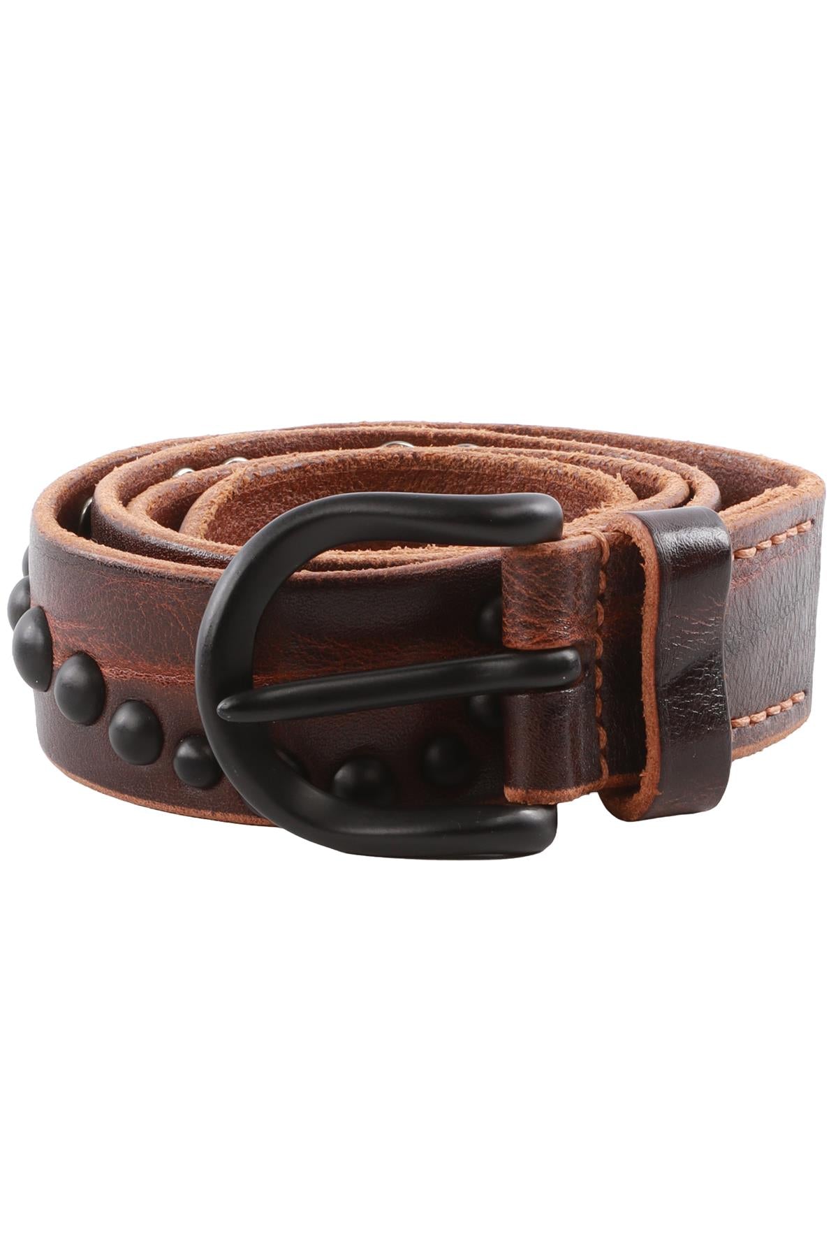 OUR LEGACY BROWN MEN'S LEATHER BELT EU 80