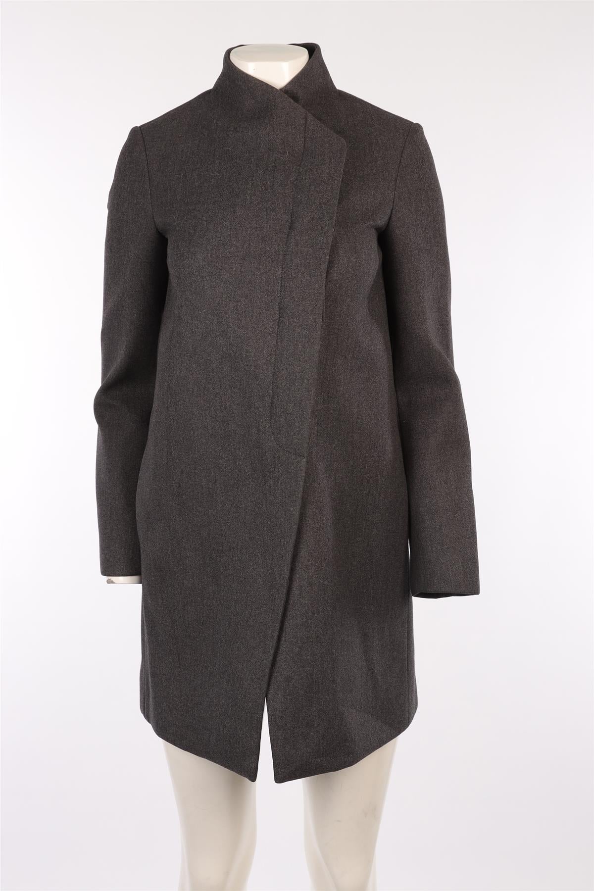 BRUNELLO CUCINELLI GREY WOOL COAT IT 40 UK 8