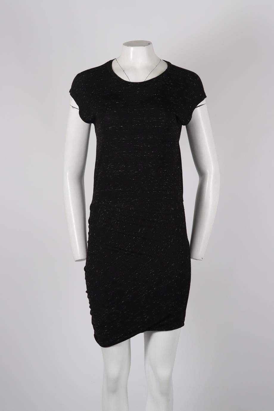 IRO RUCHED COTTON JERSEY MINI DRESS SMALL