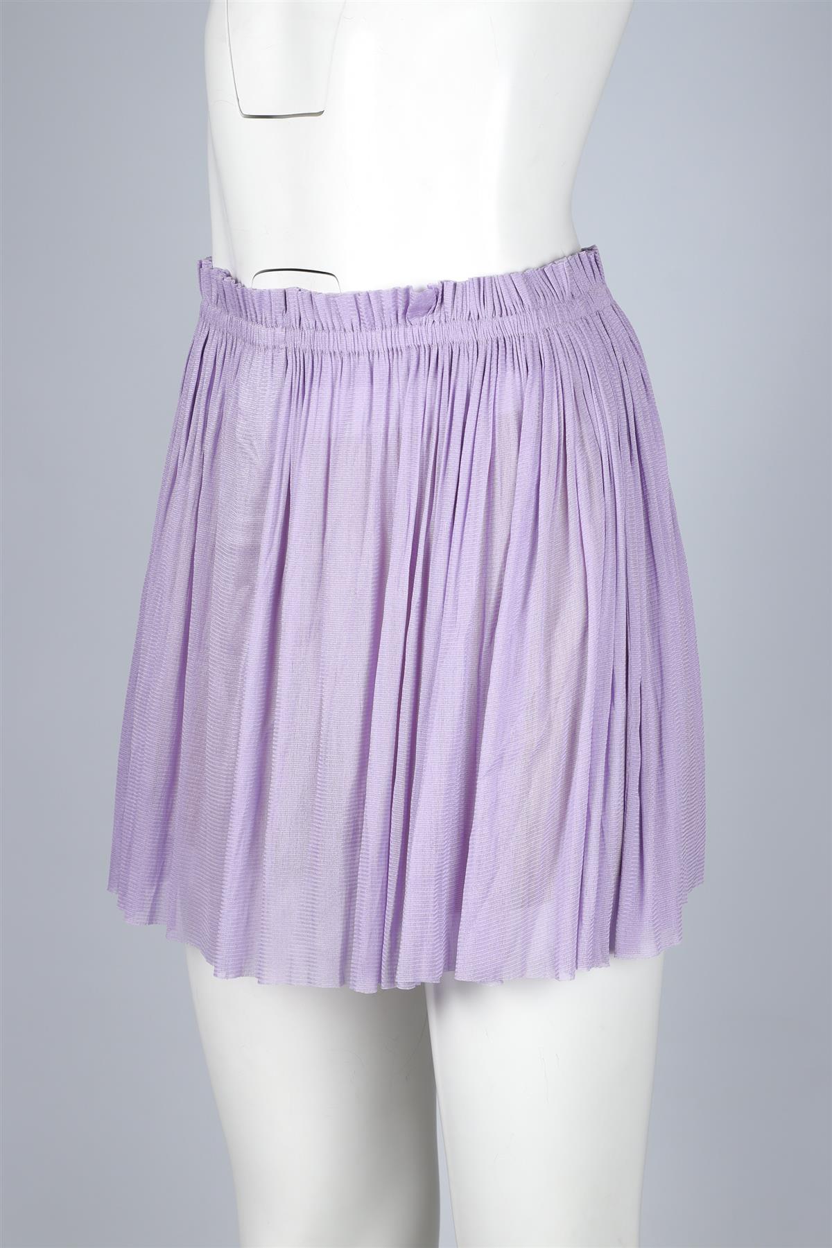 ELENA MAKRI MYKONOS PURPLE SILK SKIRT ONE SIZE