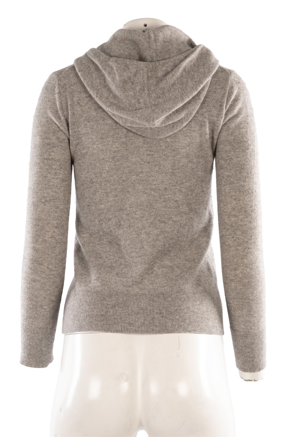 J.CREW GREY CASHMERE HOODIE XSMALL
