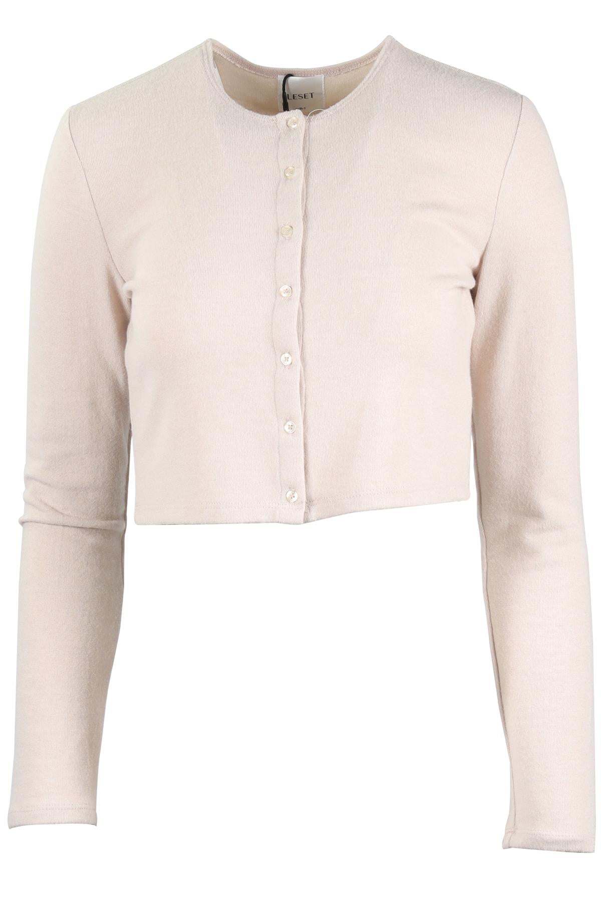 LESET TAUPE KNIT CARDIGAN SMALL