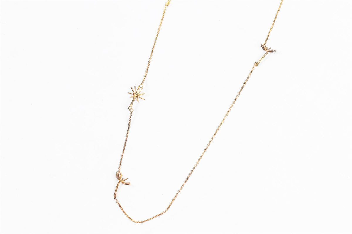 SOPHIA WEBSTER + ALEX MONROE DANDELION GOLD PLATED CHAIN NECKLACE