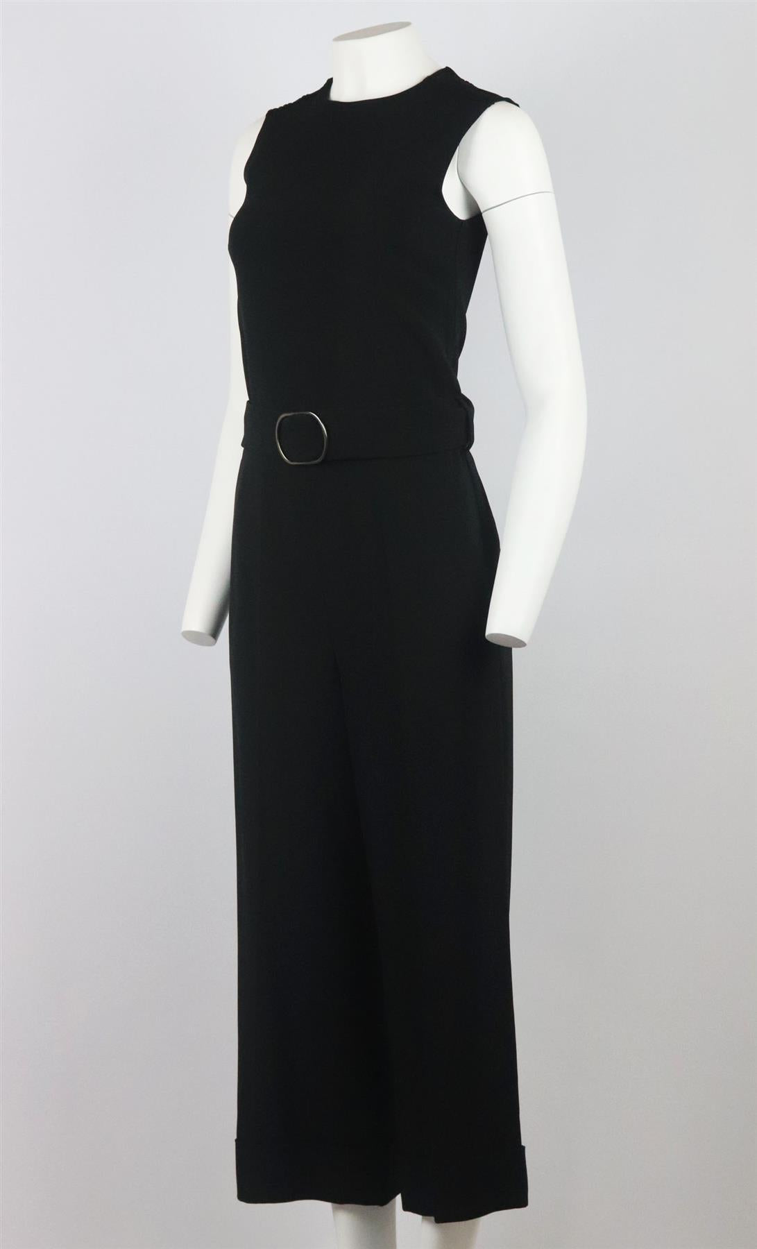 SPORTMAX CROPPED BELTED CREPE JUMPSUIT IT 38 UK 6