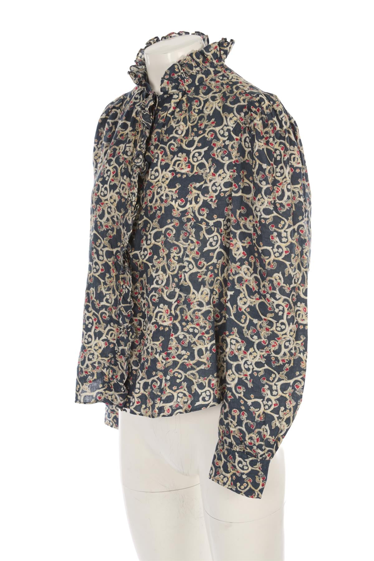 ISABEL MARANT ÉTOILE NAVY LINEN SHIRT FR 40 UK 12