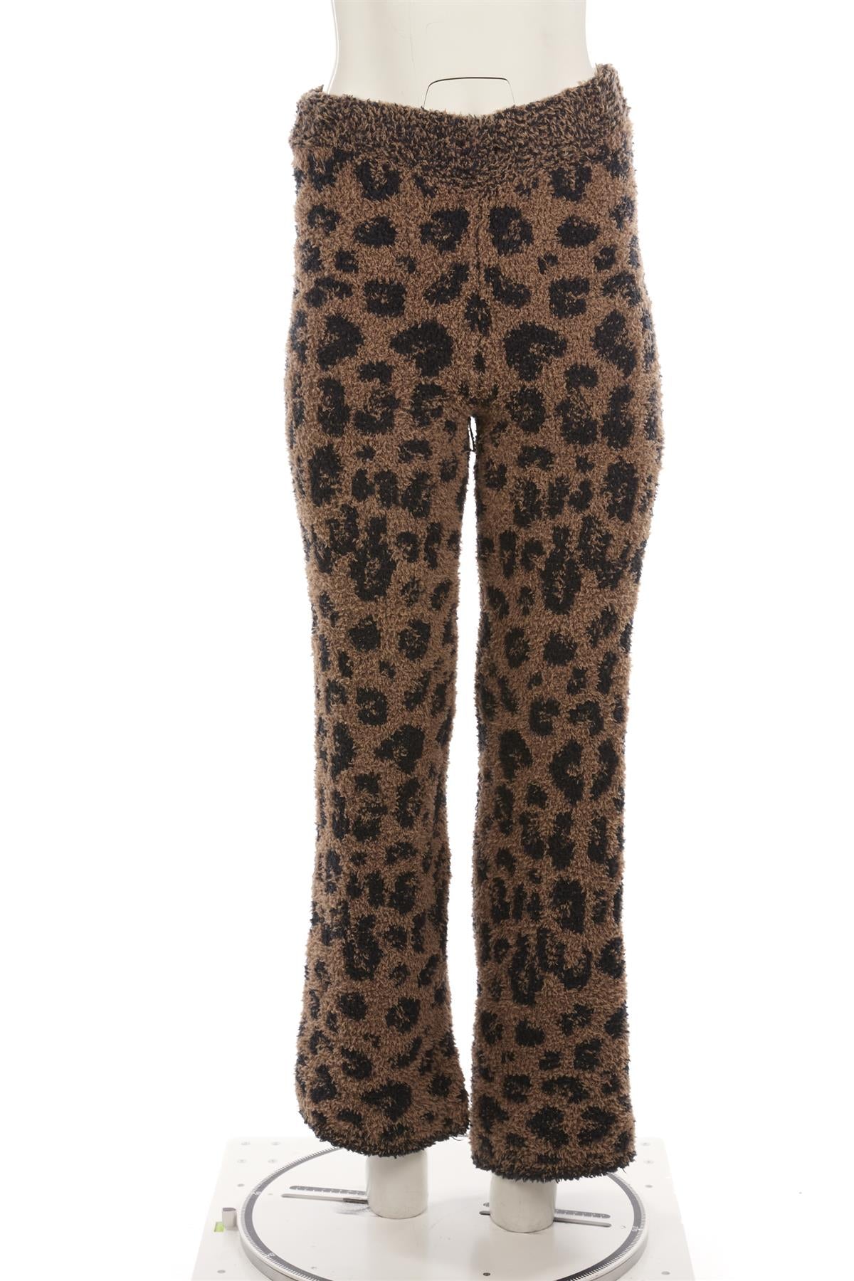 SKIMS BROWN FLEECE TRACK PANTS XXSMALL