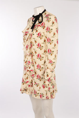GUCCI CREAM SILK MINI DRESS IT 42 UK 10