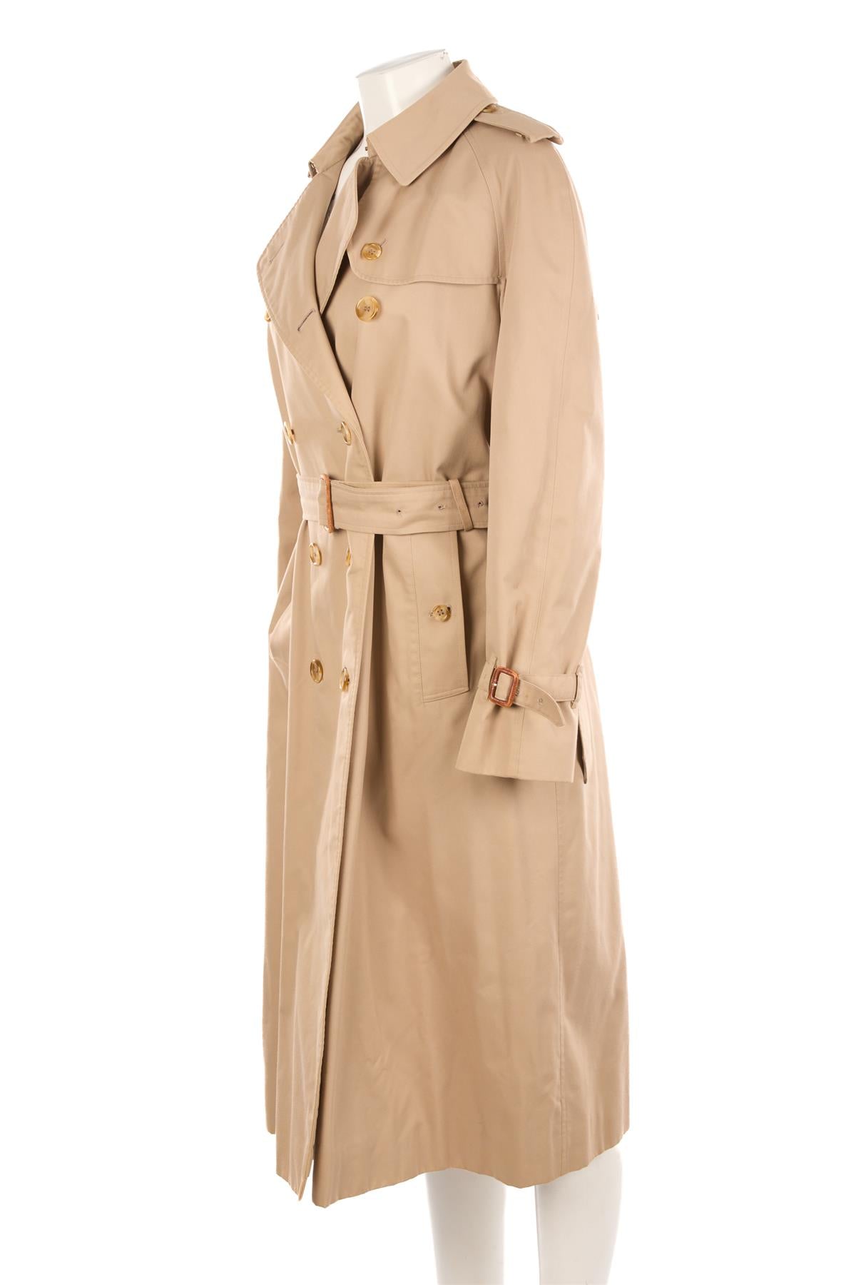 BURBERRY TAN COTTON TRENCH COAT UK 14