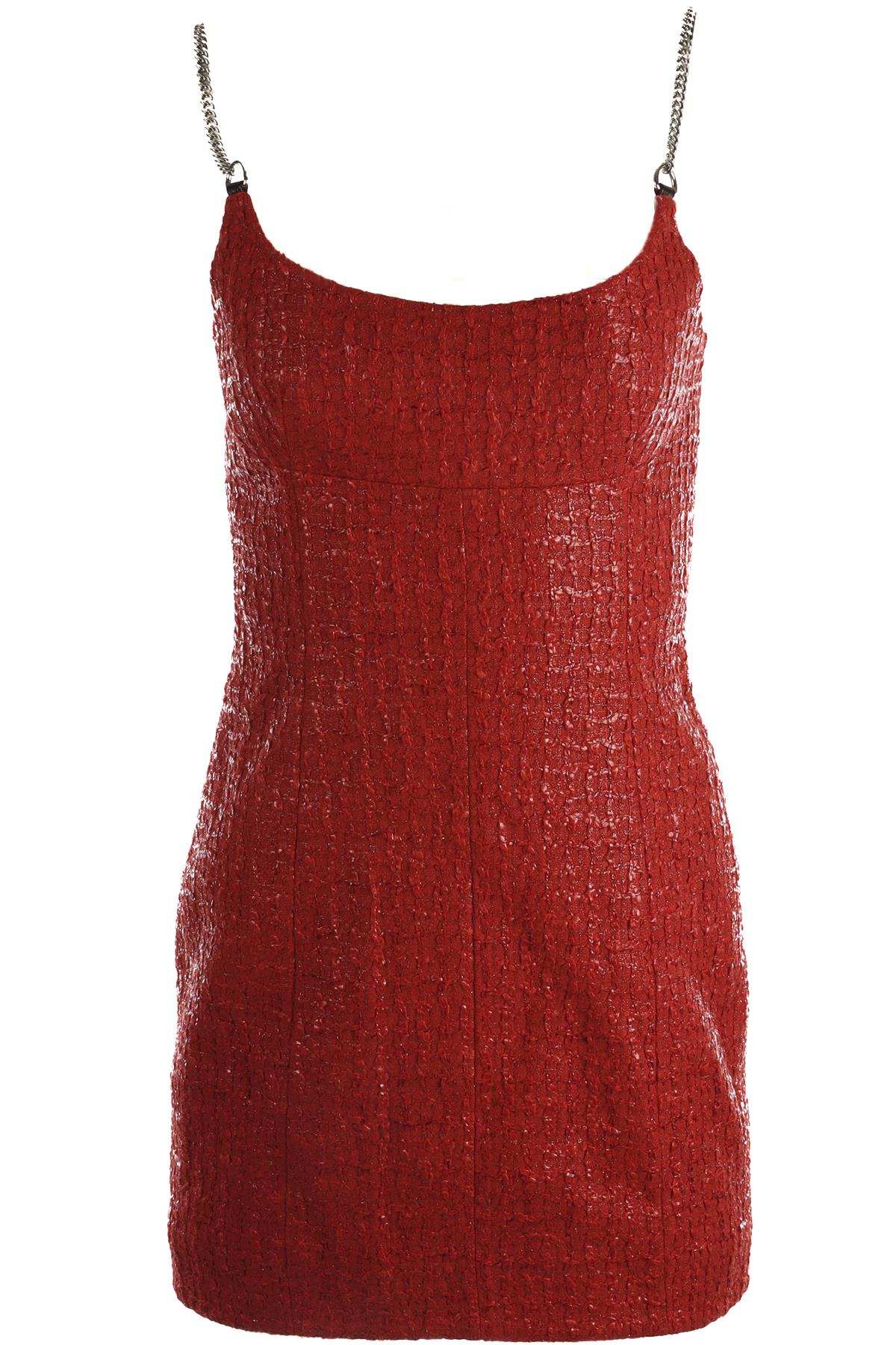ALEXANDER WANG RED TWEED MINI DRESS US 4 UK 8