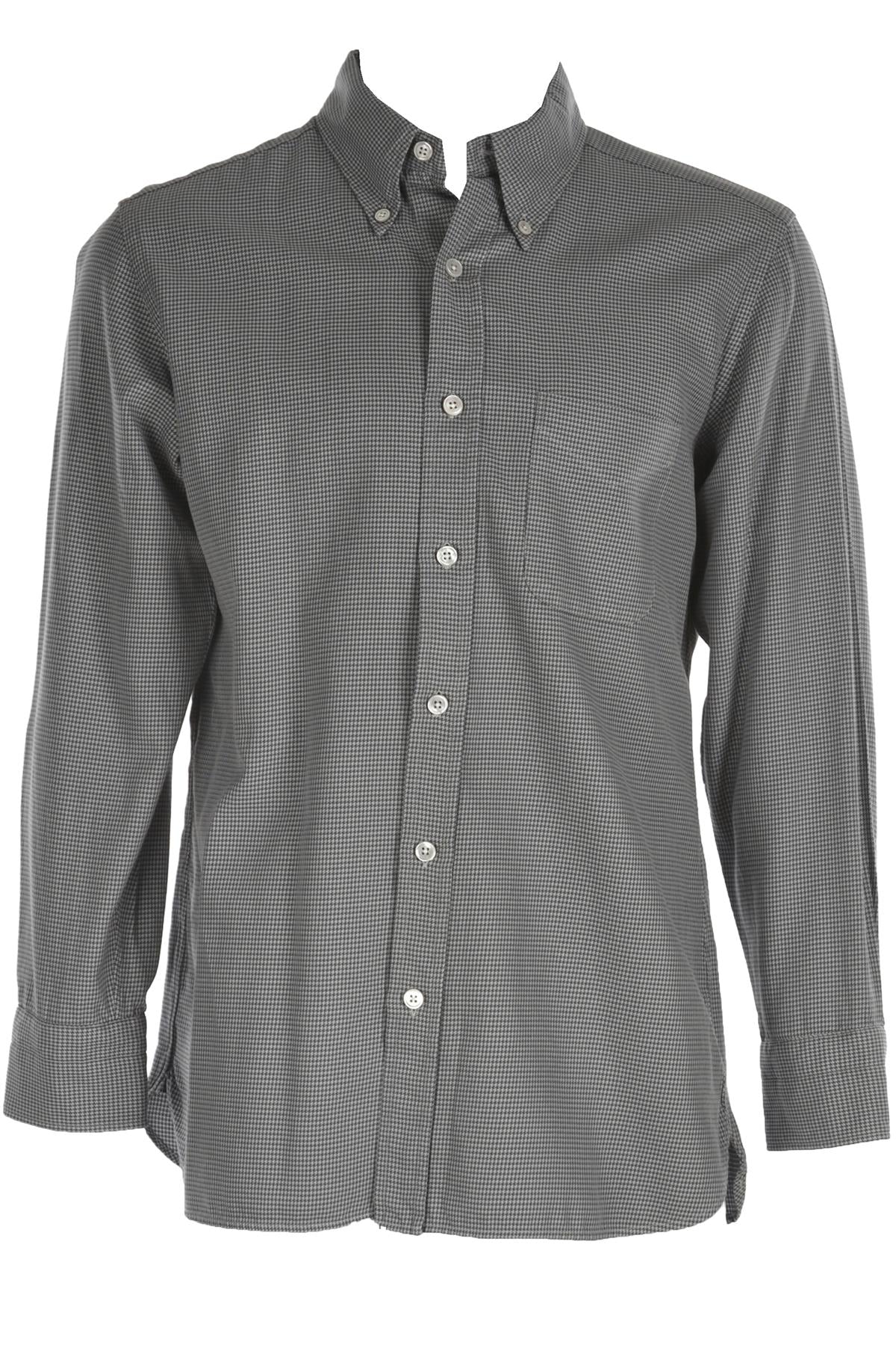 TOM FORD GREY MEN'S COTTON SHIRT LARGE