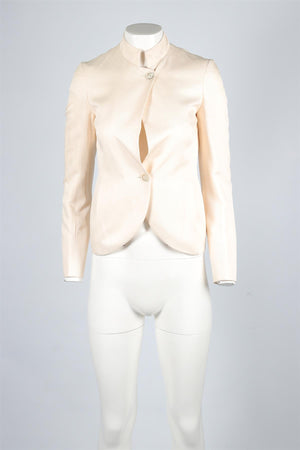 LORO PIANA CREAM SILK JACKET IT 38 UK 6