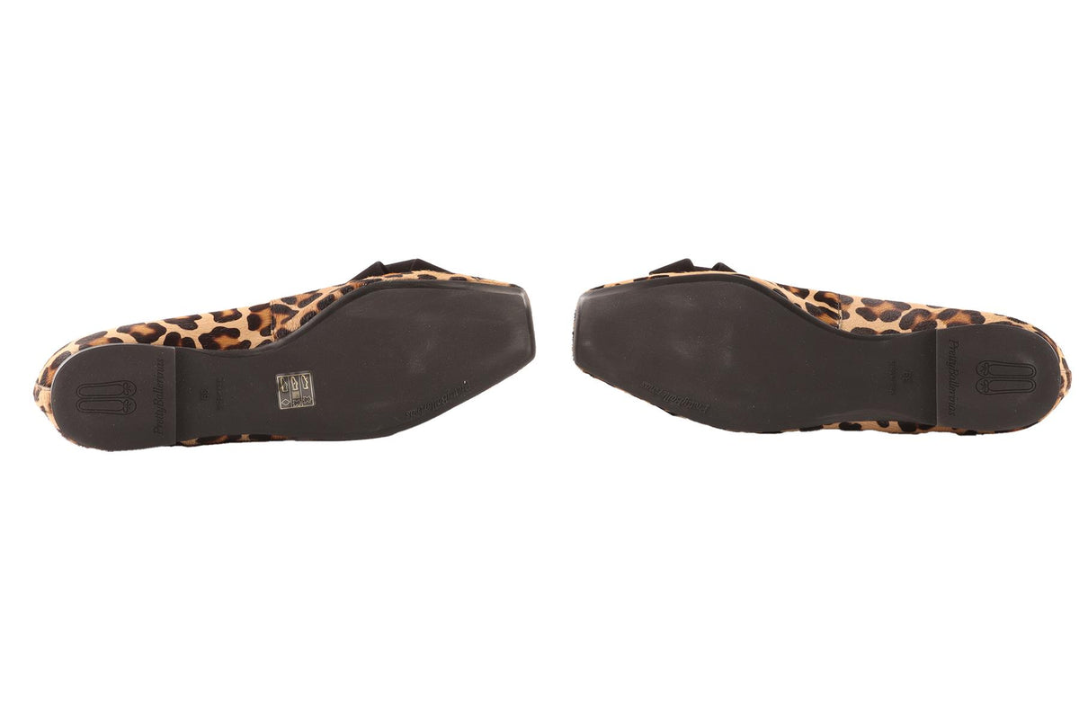 PRETTY BALLERINAS BROWN CALF HAIR FLATS  EU 39 UK 6 US 9
