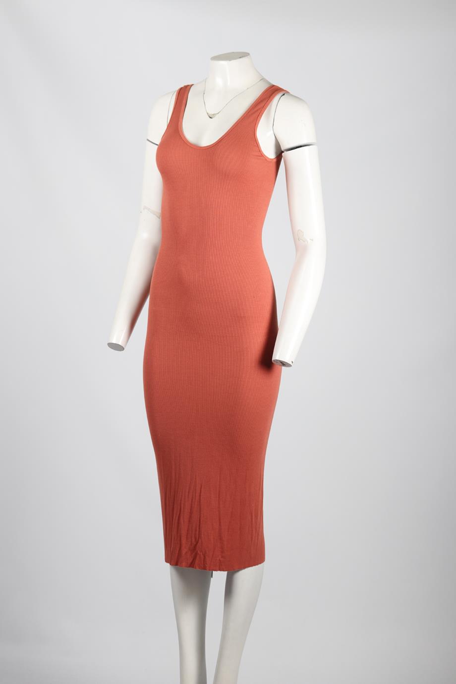 ENZA COSTA SILK BLEND MIDI DRESS MEDIUM